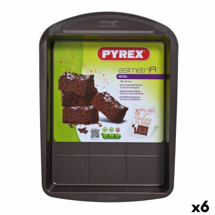 Téglalap alakú sütőforma Pyrex Asimetria Fekete Fém 28 x 22 cm Négyszögletes (6 egység) MOST 61959 HELYETT 46630 Ft-ért!