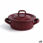   Lábas fedéllel Quid Clasico Esmalte Barna Ø 10 cm (12 egység) MOST 63274 HELYETT 47622 Ft-ért!