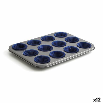 Muffin Sütőforma Quid Sweet Grey Fekete 36 x 17 x 3 cm (12 egység) MOST 70893 HELYETT 53351 Ft-ért!