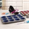 Muffin Sütőforma Quid Sweet Grey Fekete 36 x 17 x 3 cm (12 egység) MOST 70893 HELYETT 53351 Ft-ért!