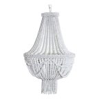   Mennyezeti Lámpa DKD Home Decor Fehér Fém Műanyag Fa MDF 40 W 220 V 40 x 40 x 60 cm MOST 117438 HELYETT 74318 Ft-ért!