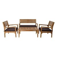   Asztal szett 3 fotellel DKD Home Decor Tikfa (4 pcs) MOST 563904 HELYETT 434009 Ft-ért!