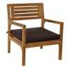 Asztal szett 3 fotellel DKD Home Decor Tikfa 127 x 72 x 88 cm (4 pcs) MOST 849907 HELYETT 443355 Ft-ért!