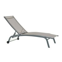   шезлонг DKD Home Decor Kerekes Szürke PVC Alumínium (187,5 x 64 x 97 cm) MOST 143494 HELYETT 84727 Ft-ért!