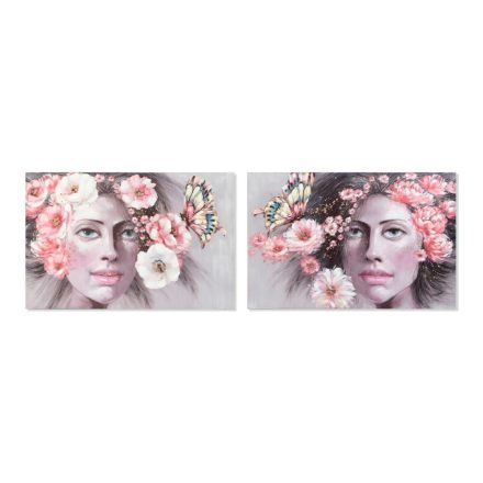 Kép DKD Home Decor Girl Vászon цветя modern (120 x 3 x 80 cm) (2 egység) MOST 67412 HELYETT 50731 Ft-ért!