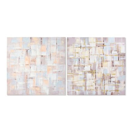 Kép DKD Home Decor Squares Vászon Absztrakt modern (100 x 3 x 100 cm) (2 egység) MOST 68688 HELYETT 49532 Ft-ért!
