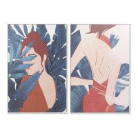   Kép DKD Home Decor Woman Vászon Hölgy Trópusi (83 x 4,5 x 123 cm) (2 egység) MOST 112480 HELYETT 81759 Ft-ért!