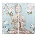   Kép DKD Home Decor CU-181694 Vászon Buddha Keleti (140 x 3 x 140 cm) (2 pcs) MOST 84752 HELYETT 53633 Ft-ért!