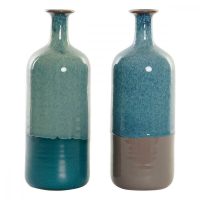   Váza DKD Home Decor Kék Zöld Porcelán Boho (2 pcs) (11 x 11 x 30 cm) MOST 27603 HELYETT 18587 Ft-ért!
