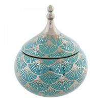   Ékszeres doboz DKD Home Decor Porcelán Türkizkék 14 x 14 x 17 cm MOST 19846 HELYETT 11881 Ft-ért!