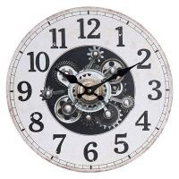   Falióra DKD Home Decor Szinkron Fa MDF (2 pcs) (33.8 x 3.8 x 33.8 cm) 