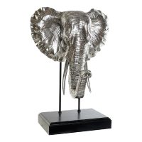   Dekoratív Figura DKD Home Decor RF-177266 42 x 30 x 56 cm Elefánt Ezüst színű Fekete Gyanta Gyarmati Fa MDF MOST 87057 HELYETT 55096 Ft-ért!