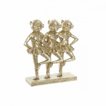Dekoratív Figura DKD Home Decor FZ-91957 Szürke Aranysàrga Gyanta Négyszögletes Gyarmati modern Majom 23 x 9,5 x 24 cm MOST 15909 HELYETT 9524 Ft-ért!