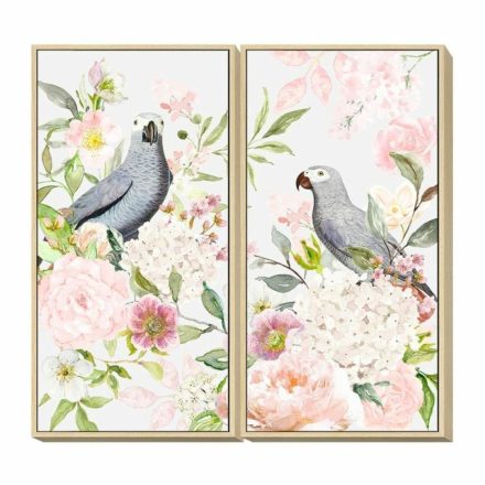 Kép DKD Home Decor 60 x 4 x 120 cm цветя Shabby Chic (2 egység) MOST 91675 HELYETT 58014 Ft-ért!