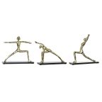   Dekoratív Figura DKD Home Decor 33 x 10 x 35 cm Fekete Aranysàrga Indiai Férfi Yoga (3 egység) MOST 79385 HELYETT 50235 Ft-ért!