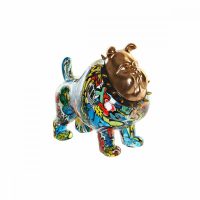   Dekoratív Figura DKD Home Decor 21 x 16 x 20,5 cm Aranysàrga Bulldog Többszínű MOST 31463 HELYETT 18412 Ft-ért!