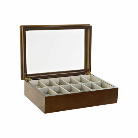 Ékszeres doboz DKD Home Decor Barna Bársony Fa MDF (28 x 19 x 9 cm) MOST 13187 HELYETT 7722 Ft-ért!