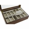 Ékszeres doboz DKD Home Decor Barna Bársony Fa MDF (28 x 19 x 9 cm) MOST 13187 HELYETT 7722 Ft-ért!