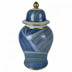   Váza DKD Home Decor S3020465 Porcelán Kék Aranysàrga modern (17 x 17 x 31 cm) MOST 37194 HELYETT 21769 Ft-ért!