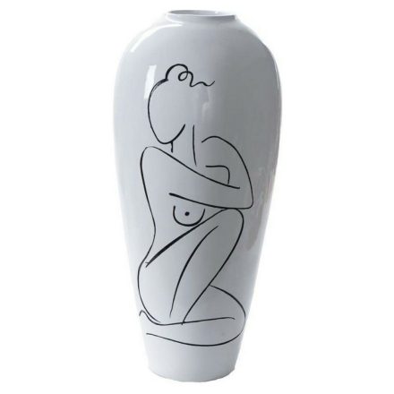Váza DKD Home Decor Absztrakt Fehér Gyanta modern (34 x 34 x 73.5 cm) MOST 127848 HELYETT 81999 Ft-ért!