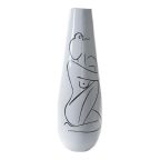   Váza DKD Home Decor Absztrakt Fehér Gyanta modern (31.5 x 31.5 x 95.5 cm) MOST 142659 HELYETT 91499 Ft-ért!