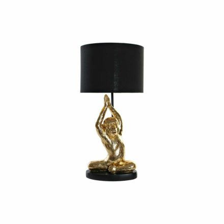 Asztali lámpa DKD Home Decor Fekete Aranysàrga Gyarmati 220 V 50 W Majom (25 x 25 x 49 cm) MOST 62687 HELYETT 36692 Ft-ért!