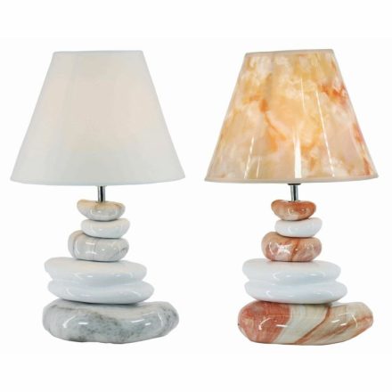 Asztali lámpa DKD Home Decor Szürke Barna Poliészter Kőedény (2 pcs) (28 x 28 x 48 cm) MOST 54898 HELYETT 34741 Ft-ért!