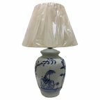   Asztali lámpa DKD Home Decor Kék Fehér Porcelán Elefánt (40 x 40 x 60 cm) MOST 49500 HELYETT 32542 Ft-ért!