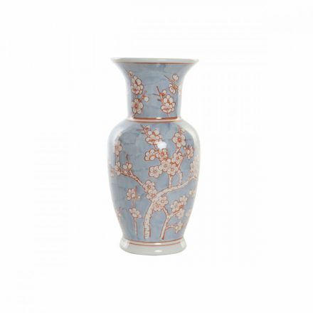 Váza DKD Home Decor 13 x 13 x 31 cm Porcelán Kék Narancszín Keleti MOST 28184 HELYETT 16494 Ft-ért!