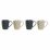 Bögre Szett DKD Home Decor Bézs szín Sötét szürke Gumifa Kőedény 300 ml 19 x 13 x 31 cm (4 Darabok) MOST 19900 HELYETT 11649 Ft-ért!