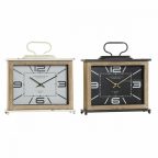   настолен часовник DKD Home Decor 28 x 8 x 29,5 cm Fekete Fém Fehér hagyományos Fa MDF (2 egység) MOST 51727 HELYETT 30276 Ft-ért!