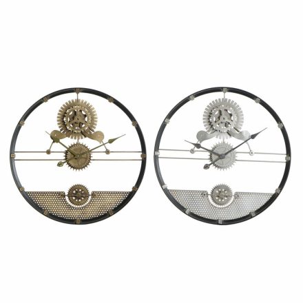 Falióra DKD Home Decor Ezüst színű Aranysàrga Vas Szinkron 60 x 5 x 60 cm (2 egység) MOST 81040 HELYETT 51285 Ft-ért!