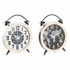   настолен часовник DKD Home Decor Fekete Vas Fa MDF (41 x 6.5 x 52.5 cm) (2 pcs) MOST 55888 HELYETT 40148 Ft-ért!