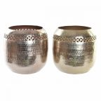   Váza DKD Home Decor Réz Aranysàrga Alumínium Arab (24 x 24 x 22 cm) (2 egység)   MOST 42693 HELYETT 29433 Ft-ért!