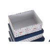 Halmozható Rendszerező Doboz Készlet DKD Home Decor Tengerészkék Fehér Préselt Papír (43,5 x 33,5 x 15,5 cm) MOST 44186 HELYETT 25861 Ft-ért!