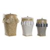Kosár készlet DKD Home Decor 39 x 39 x 55 cm Bambusz Rojtok Boho MOST 160015 HELYETT 102627 Ft-ért!