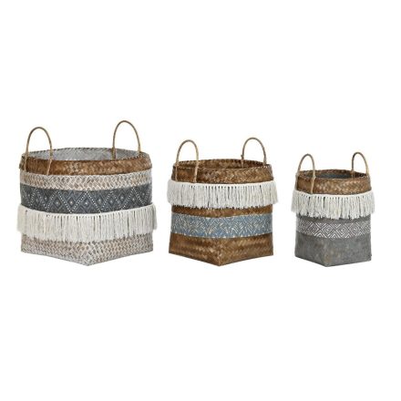 Kosár készlet DKD Home Decor 49 x 49 x 57 cm Bambusz Boho MOST 121421 HELYETT 76840 Ft-ért!