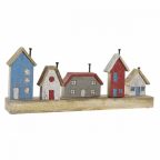   Dekoratív Figura DKD Home Decor Többszínű Vas Házak (60 x 10 x 24 cm) MOST 40334 HELYETT 23604 Ft-ért!
