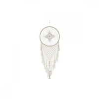   Dream catcher (álomszűrő) DKD Home Decor Tollak Pamut Fehér Rattan Boho (52 x 1 x 145 cm) (1) MOST 36576 HELYETT 21405 Ft-ért!