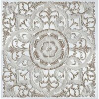   Fali Dekoráció DKD Home Decor Fehér Mandala Fa MDF (60 x 2 x 60 cm) MOST 57373 HELYETT 36303 Ft-ért!