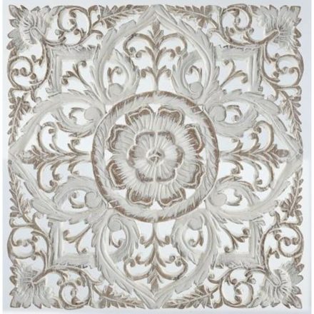 Fali Dekoráció DKD Home Decor Fehér Mandala Fa MDF (60 x 2 x 60 cm) MOST 57373 HELYETT 36303 Ft-ért!