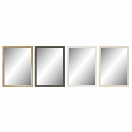 Falitükör DKD Home Decor Fehér Barna Szürke Természetes 56 x 2 x 76 cm (4 egység) MOST 69323 HELYETT 47424 Ft-ért!