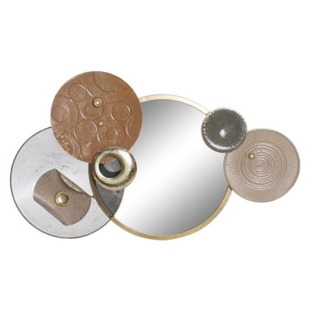 Fali Dekoráció DKD Home Decor Tükör Szürke Aranysàrga Fém Terrakotta modern Körös (96,5 x 7 x 59 cm) MOST 54411 HELYETT 34435 Ft-ért!