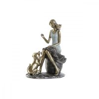   Dekoratív Figura DKD Home Decor Kék Aranysàrga Hölgy 13 x 8,5 x 17,5 cm MOST 12352 HELYETT 7391 Ft-ért!