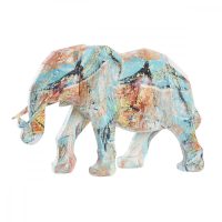   Dekoratív Figura DKD Home Decor Elefánt Gyanta Többszínű (37,5 x 17,5 x 26 cm) MOST 48610 HELYETT 28449 Ft-ért!