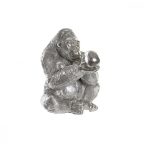   Dekoratív Figura DKD Home Decor Ezüst színű Gyanta Gorilla (38,5 x 33 x 43,5 cm) MOST 68108 HELYETT 43100 Ft-ért!
