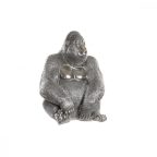   Dekoratív Figura DKD Home Decor Ezüst színű Gyanta Gorilla (46 x 40 x 61 cm) MOST 117066 HELYETT 74087 Ft-ért!