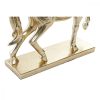 Dekoratív Figura DKD Home Decor 34 x 9,5 x 33,5 cm Ló Ezüst színű Aranysàrga (2 egység) MOST 65749 HELYETT 41611 Ft-ért!