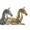 Dekoratív Figura DKD Home Decor 34 x 9,5 x 33,5 cm Ló Ezüst színű Aranysàrga (2 egység) MOST 65749 HELYETT 41611 Ft-ért!