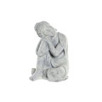   Dekoratív Figura DKD Home Decor Buddha Gyanta Világos szürke (18 x 14 x 23 cm) MOST 13195 HELYETT 7896 Ft-ért!